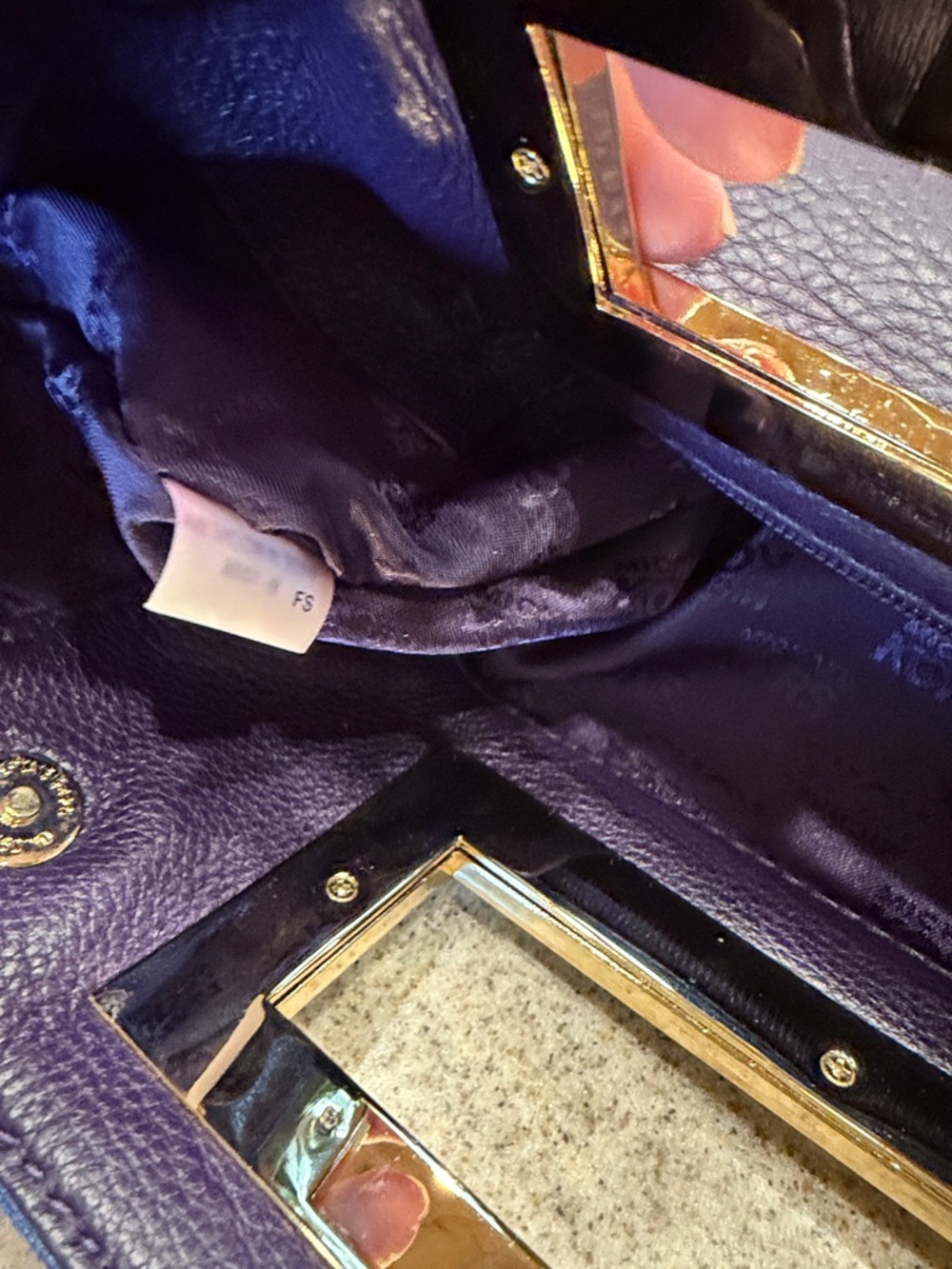 Michael Kors purple Berkeley Leather hand Clutch - Picture 3 of 15